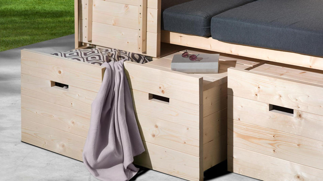 Weka Bolzano Modern Garden Seating Arbour with Storage