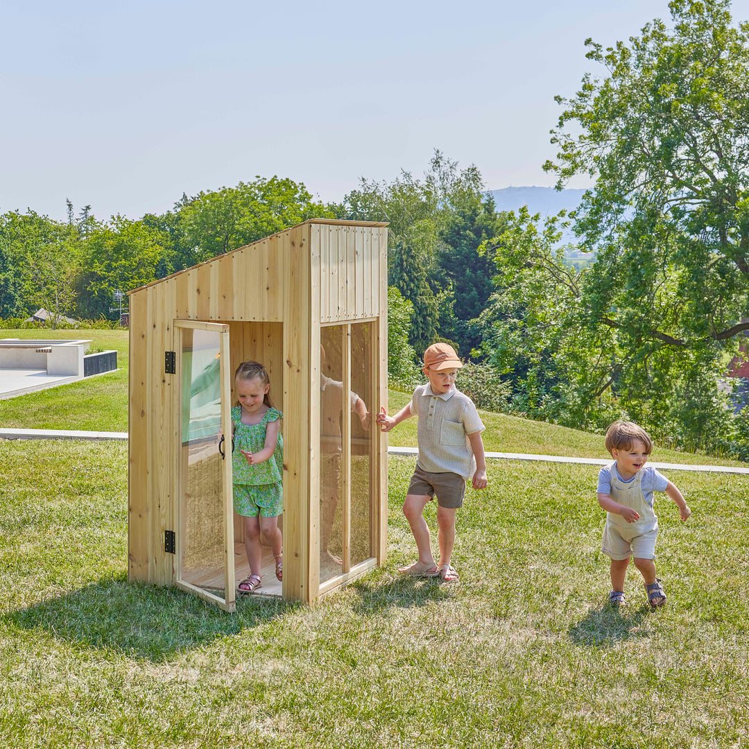 PolarPlay Kids Scandinavian Style Wooden Playhouse Feliks