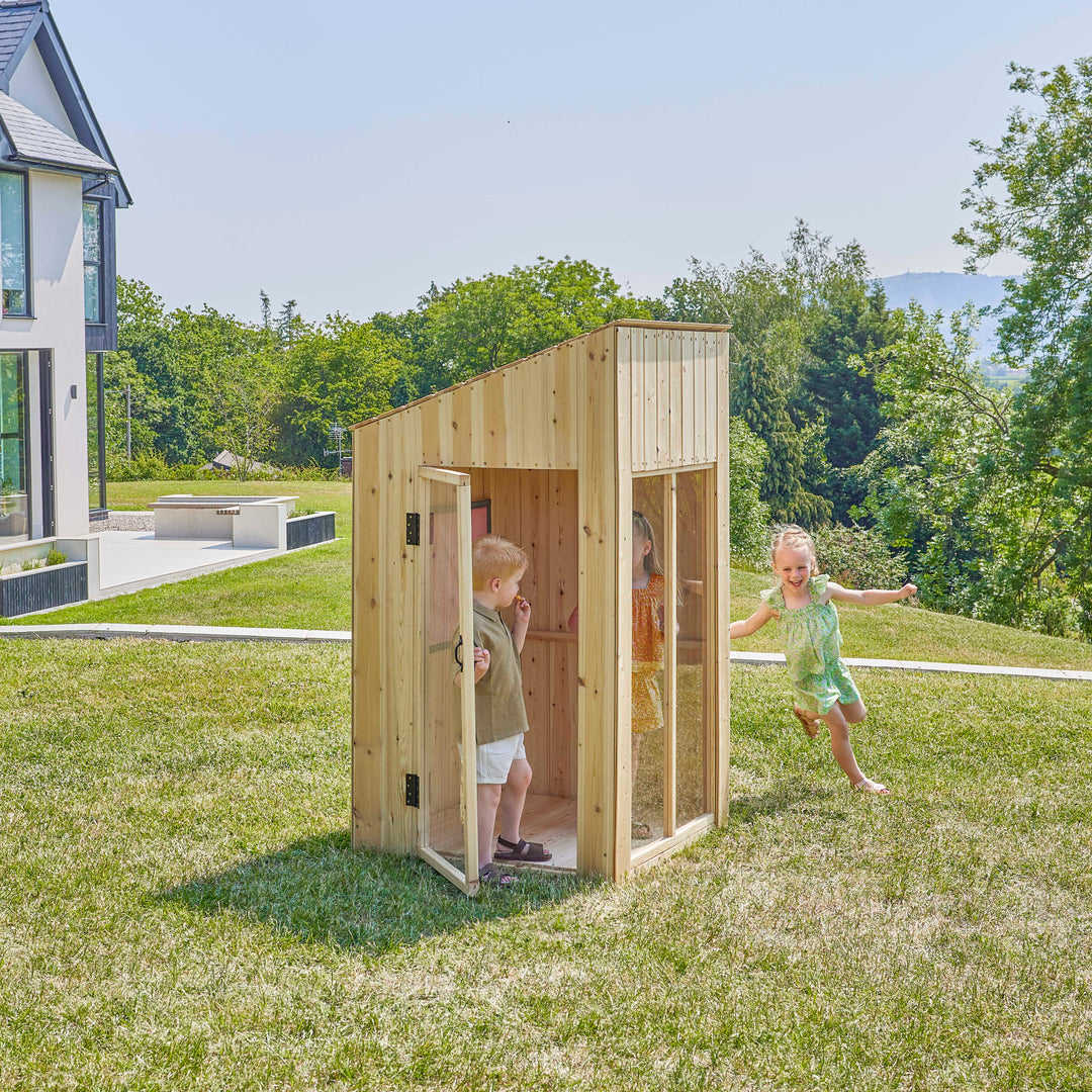 PolarPlay Kids Scandinavian Style Wooden Playhouse Feliks