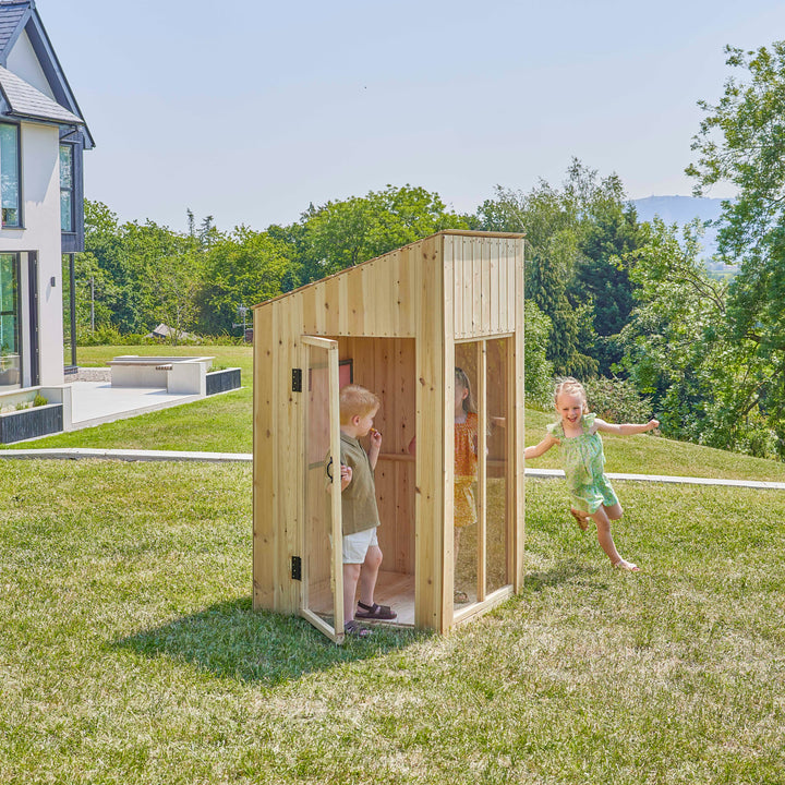 PolarPlay Kids Scandinavian Style Wooden Playhouse Feliks