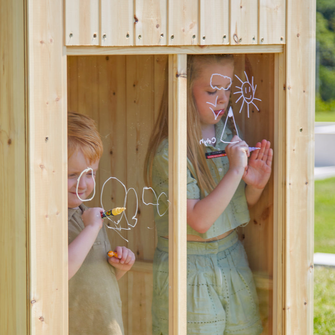 PolarPlay Kids Scandinavian Style Wooden Playhouse Feliks