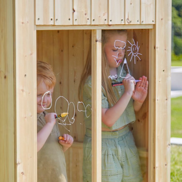 PolarPlay Kids Scandinavian Style Wooden Playhouse Feliks