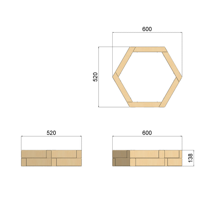 OG Hexagonal Garden Planters