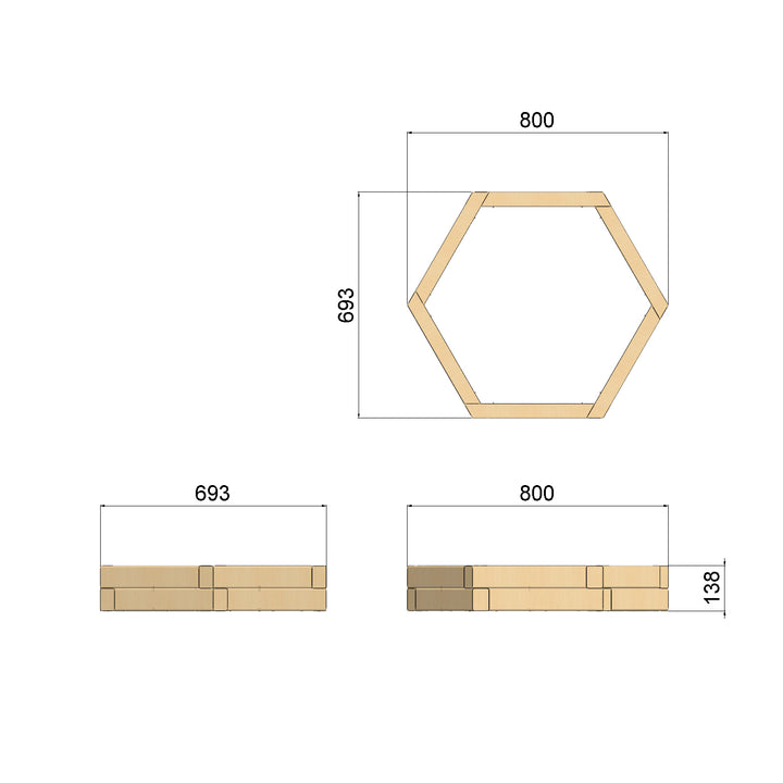 OG Hexagonal Garden Planters