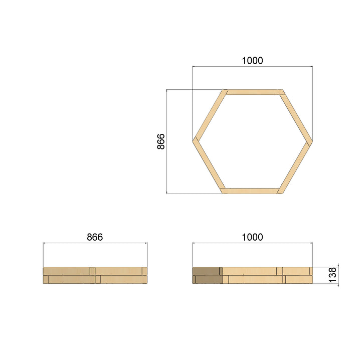 OG Hexagonal Garden Planters
