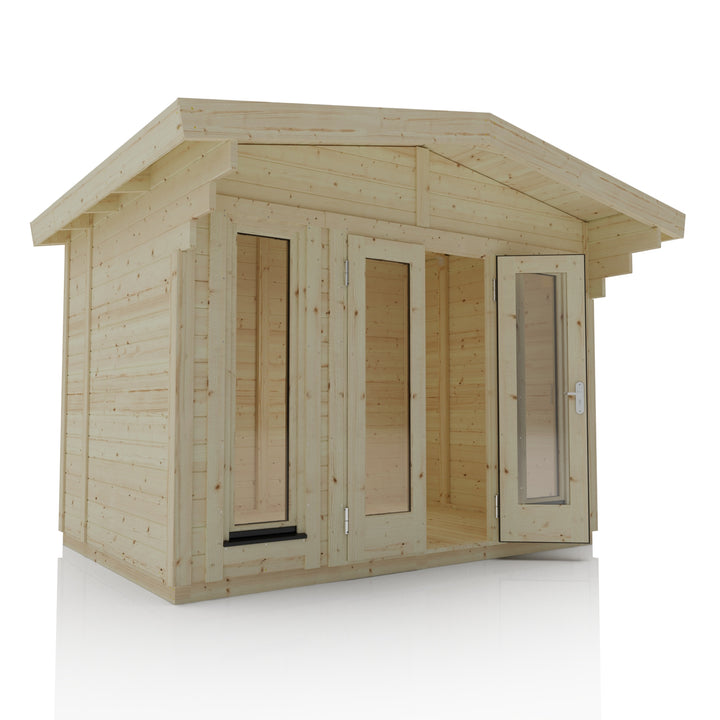 Alpholz Cabin with Full glass double door and 2x single windows