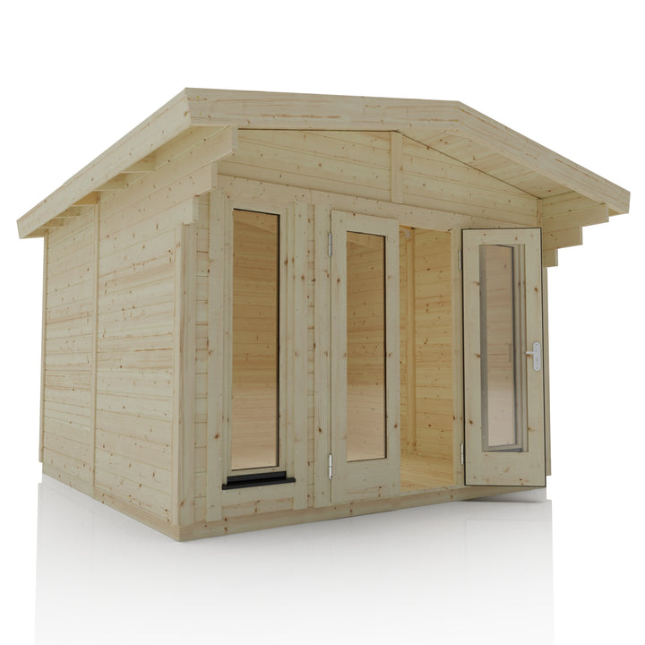Alpholz Cabin with Full glass double door and 2x single windows