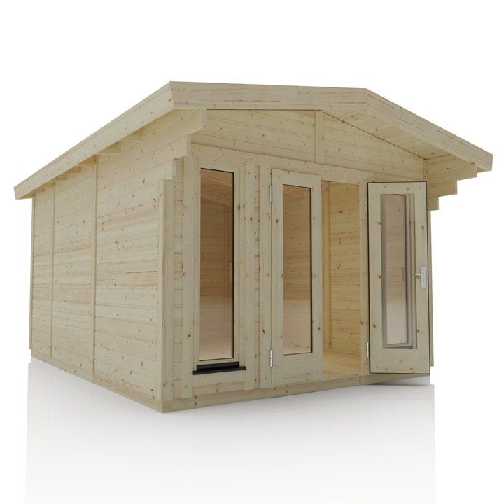 Alpholz Cabin with Full glass double door and 2x single windows