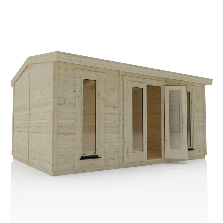 Alpholz Cabin with Full glass double door and 2x single windows