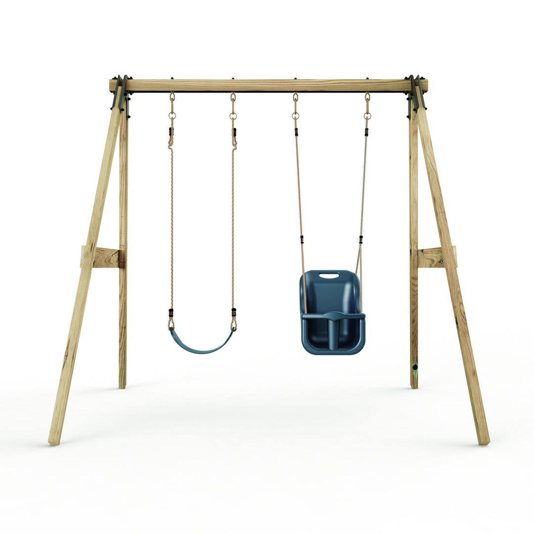 Wooden Garden Plum Marmoset Wooden Swing Set Wooden Garden Double