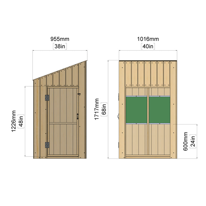 PolarPlay Kids Scandinavian Style Wooden Playhouse Feliks