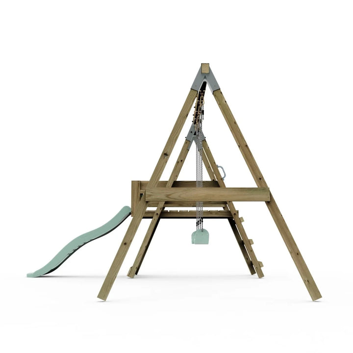 PolarPlay Premium Double Swing Set with Slide