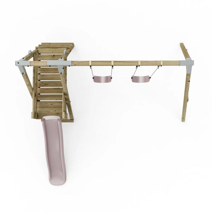 PolarPlay Premium Double Swing Set with Slide