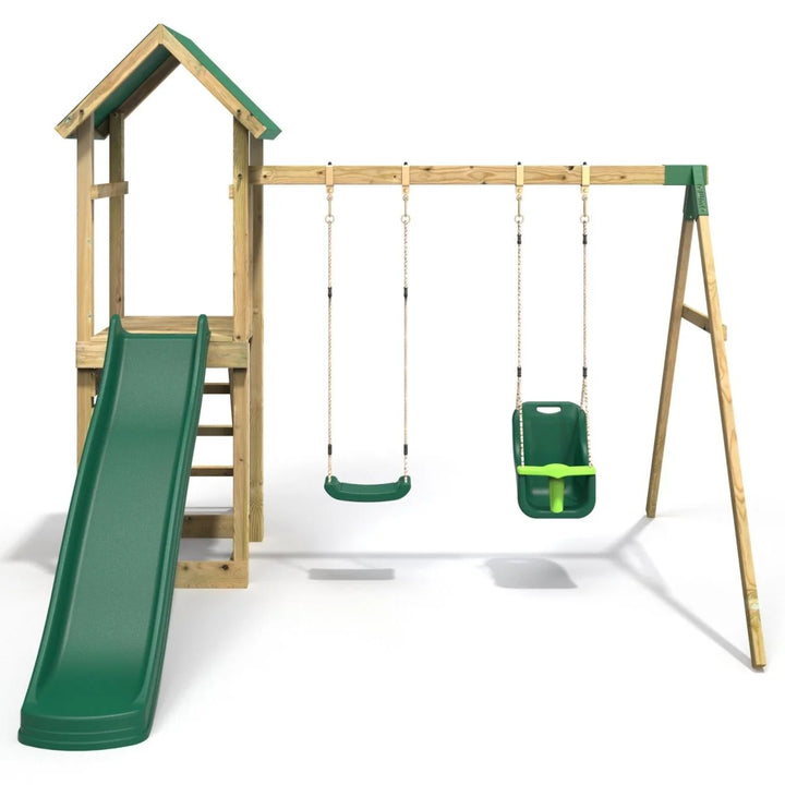 Rebo Adventure Climbing Frame and Swing Set with Slide - Rainier