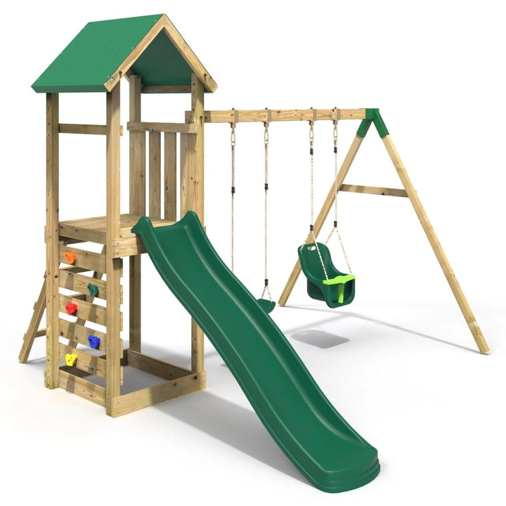 Rebo Adventure Climbing Frame and Swing Set with Slide - Rainier