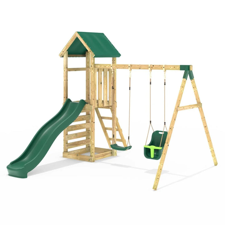 Rebo Adventure Climbing Frame and Swing Set with Slide - Rainier