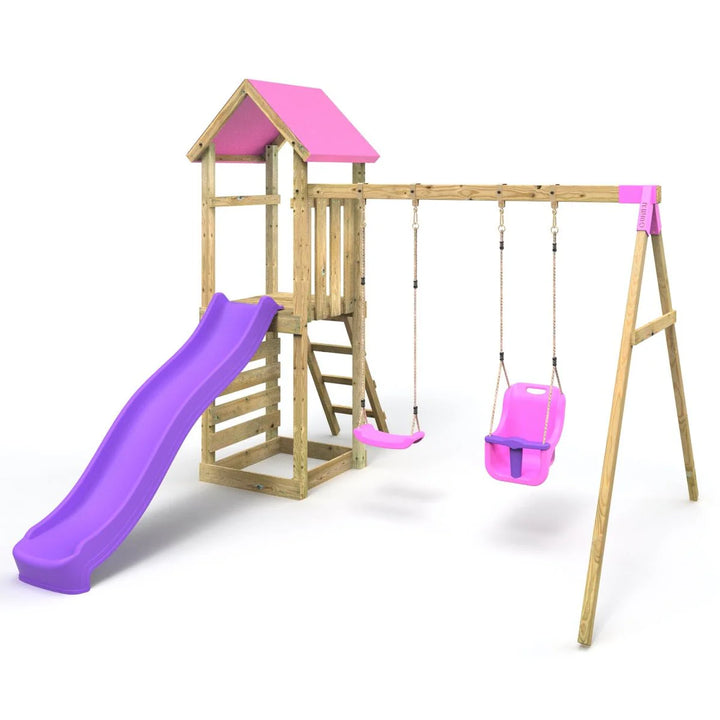 Rebo Adventure Climbing Frame and Swing Set with Slide - Rainier