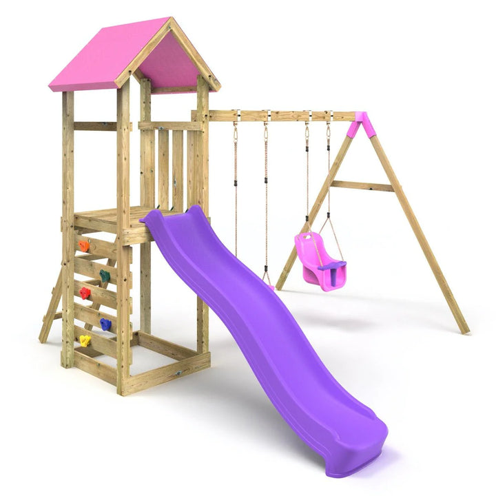 Rebo Adventure Climbing Frame and Swing Set with Slide - Rainier