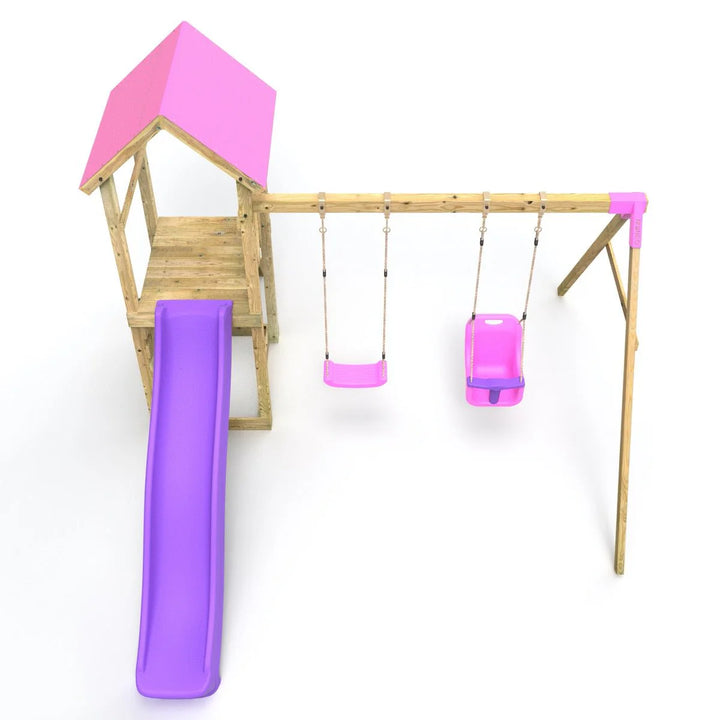 Rebo Adventure Climbing Frame and Swing Set with Slide - Rainier