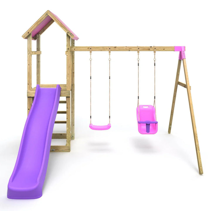 Rebo Adventure Climbing Frame and Swing Set with Slide - Rainier