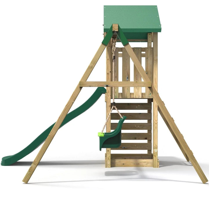 Rebo Adventure Climbing Frame and Swing Set with Slide - Rosa