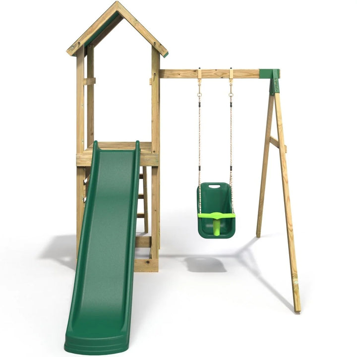 Rebo Adventure Climbing Frame and Swing Set with Slide - Rosa