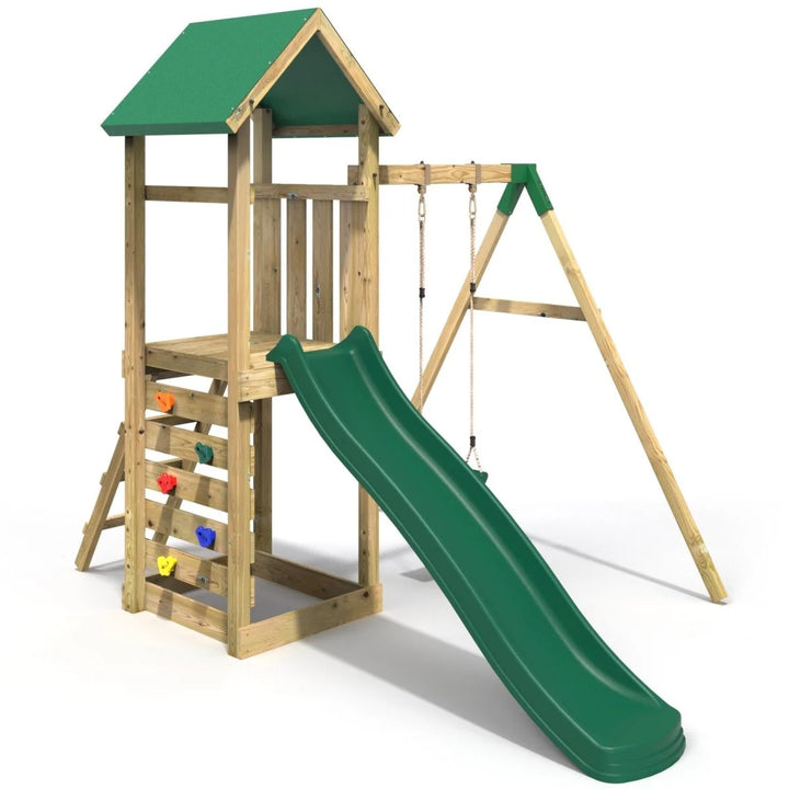 Rebo Adventure Climbing Frame and Swing Set with Slide - Rushmore