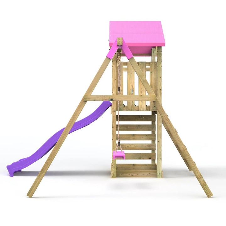 Rebo Adventure Climbing Frame and Swing Set with Slide - Rushmore