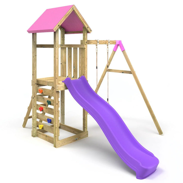 Rebo Adventure Climbing Frame and Swing Set with Slide - Rushmore