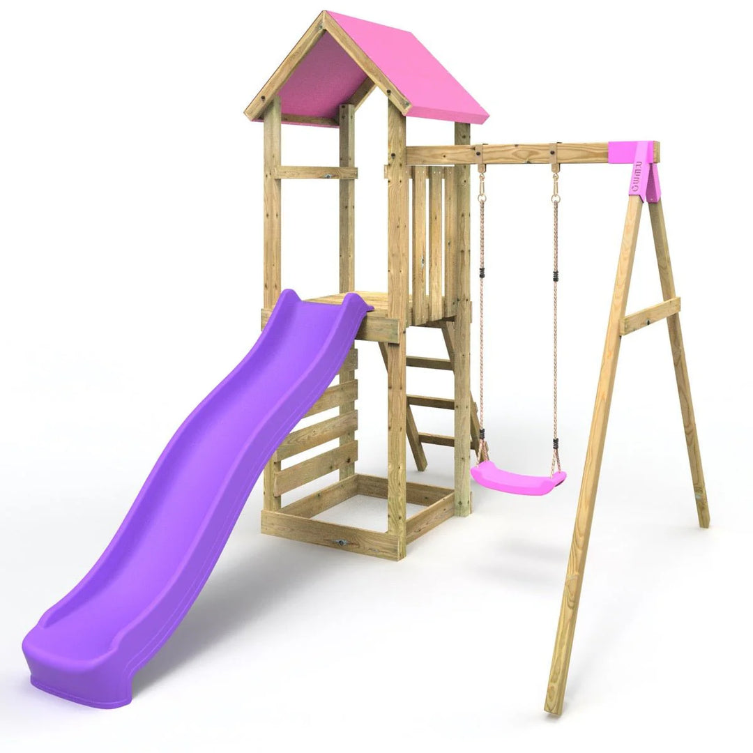 Rebo Adventure Climbing Frame and Swing Set with Slide - Rushmore
