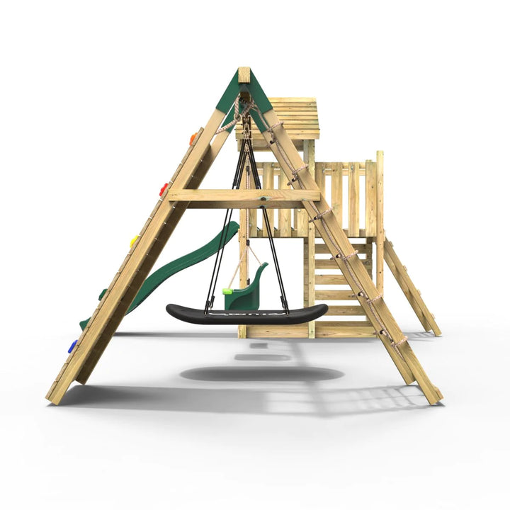 Rebo Wooden Climbing Frame with Swings and Slide Sandford