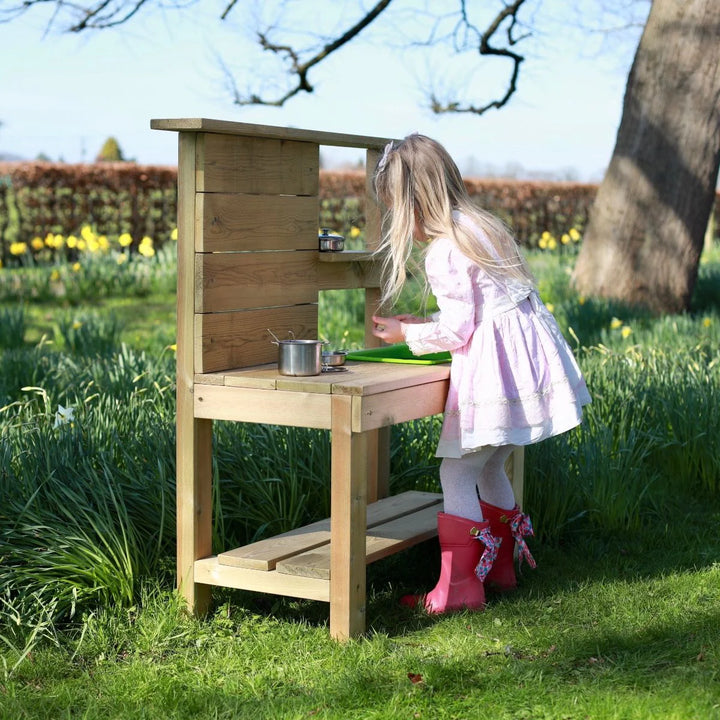 Rebo Muddy Mischief Children’s Outdoor Mud Kitchen - Chamomile