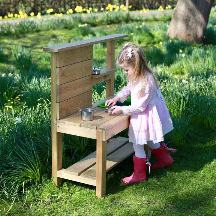 Rebo Muddy Mischief Children’s Outdoor Mud Kitchen - Chamomile