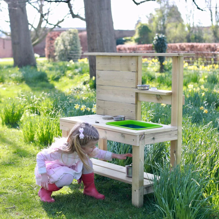 Rebo Muddy Mischief Children’s Outdoor Mud Kitchen - Chamomile