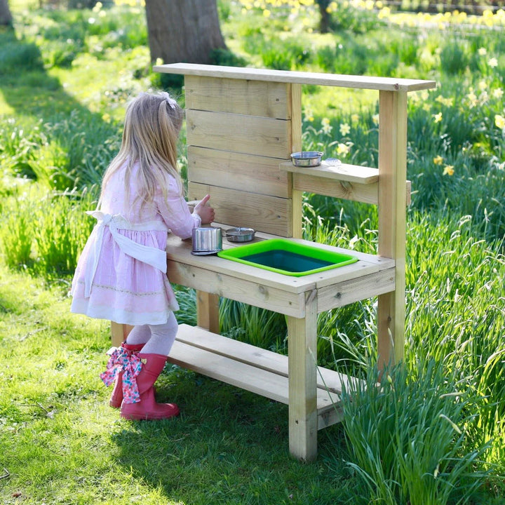 Rebo Muddy Mischief Children’s Outdoor Mud Kitchen - Chamomile