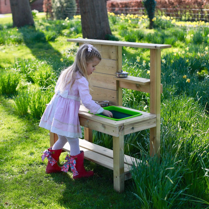 Rebo Muddy Mischief Children’s Outdoor Mud Kitchen - Chamomile