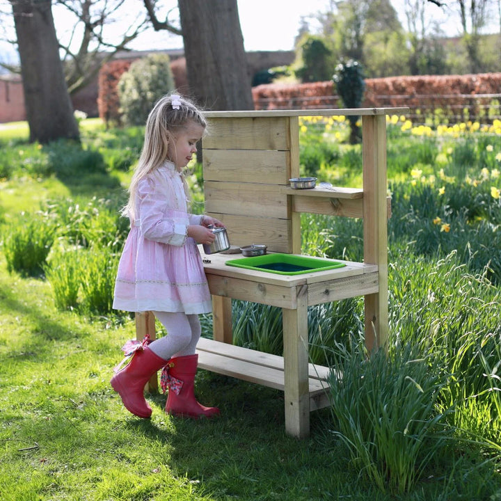 Rebo Muddy Mischief Children’s Outdoor Mud Kitchen - Chamomile