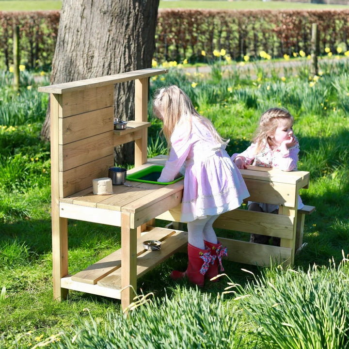 Rebo Muddy Mischief Children’s Outdoor Mud Kitchen - Peppermint