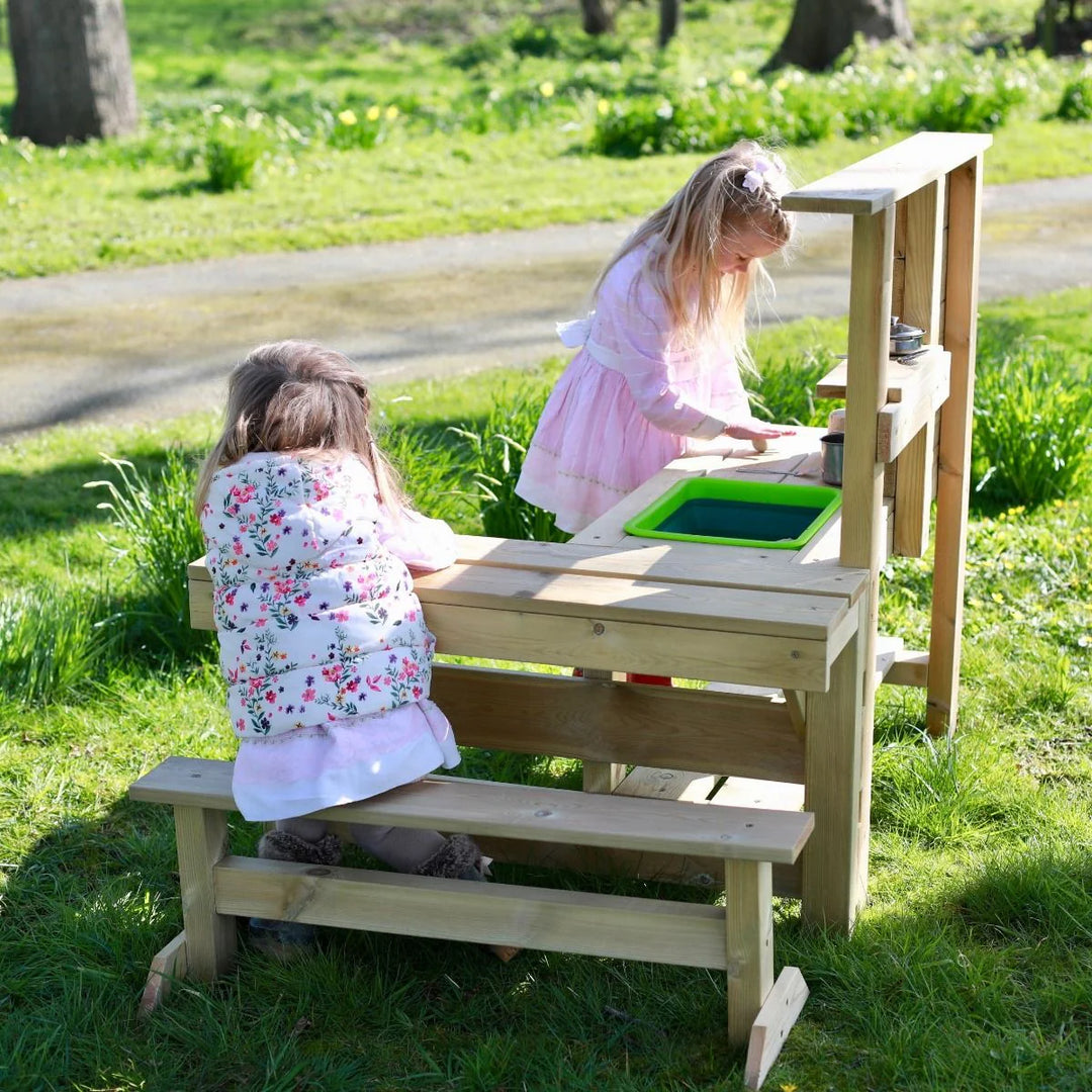 Rebo Muddy Mischief Children’s Outdoor Mud Kitchen - Peppermint