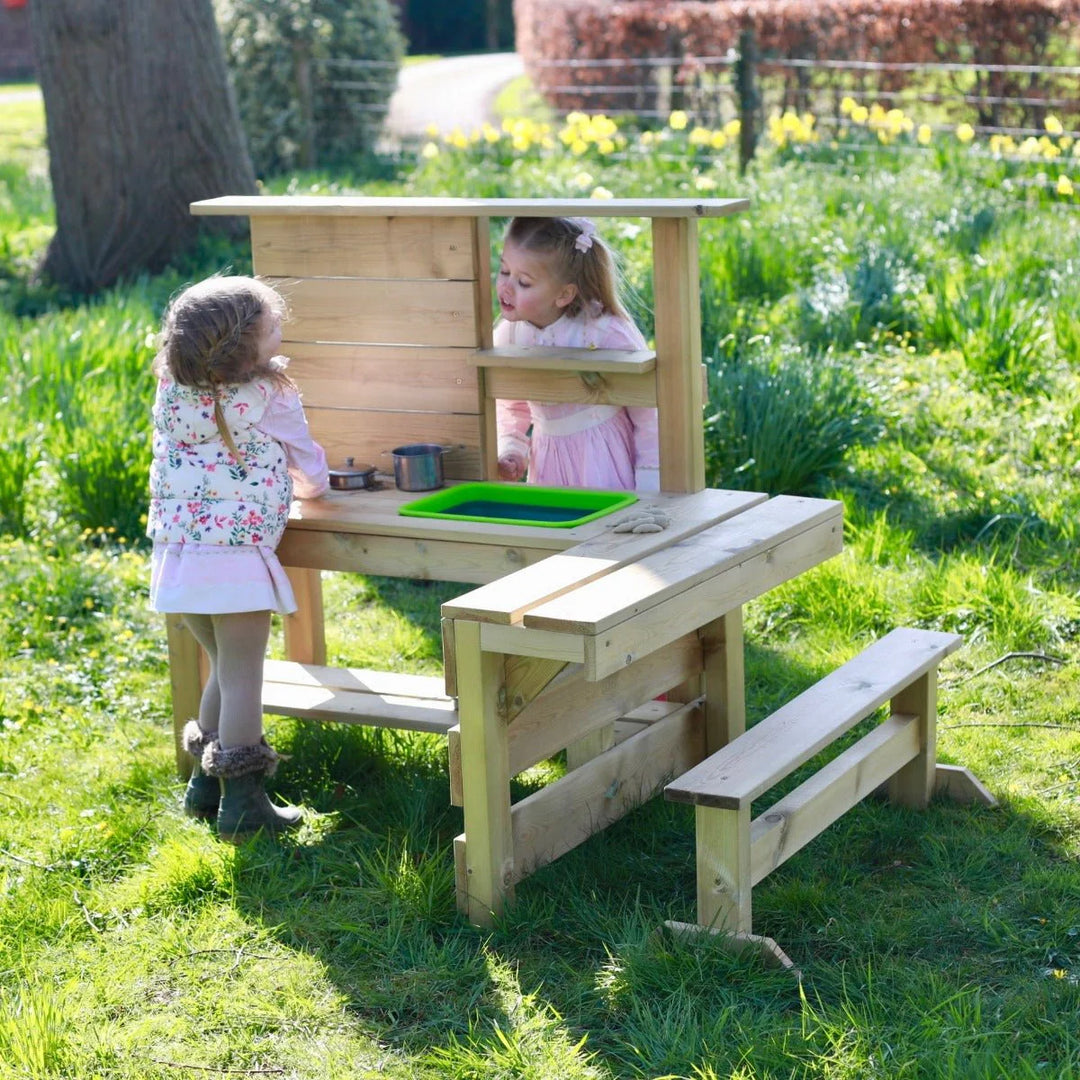 Rebo Muddy Mischief Children’s Outdoor Mud Kitchen - Peppermint