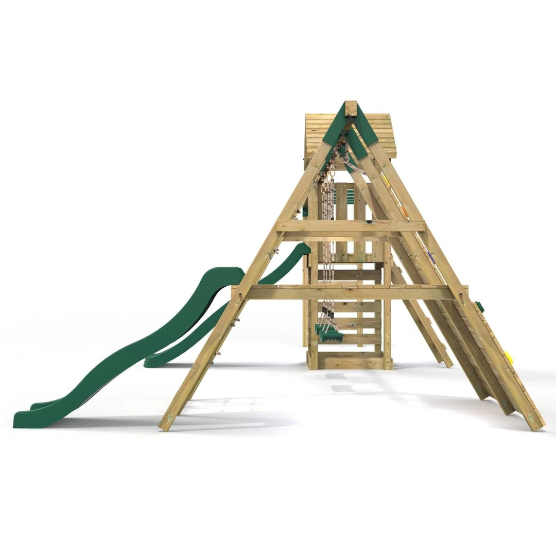 Rebo Climbing Frame Swing Set with Monkey Bars and Slides - Pennine