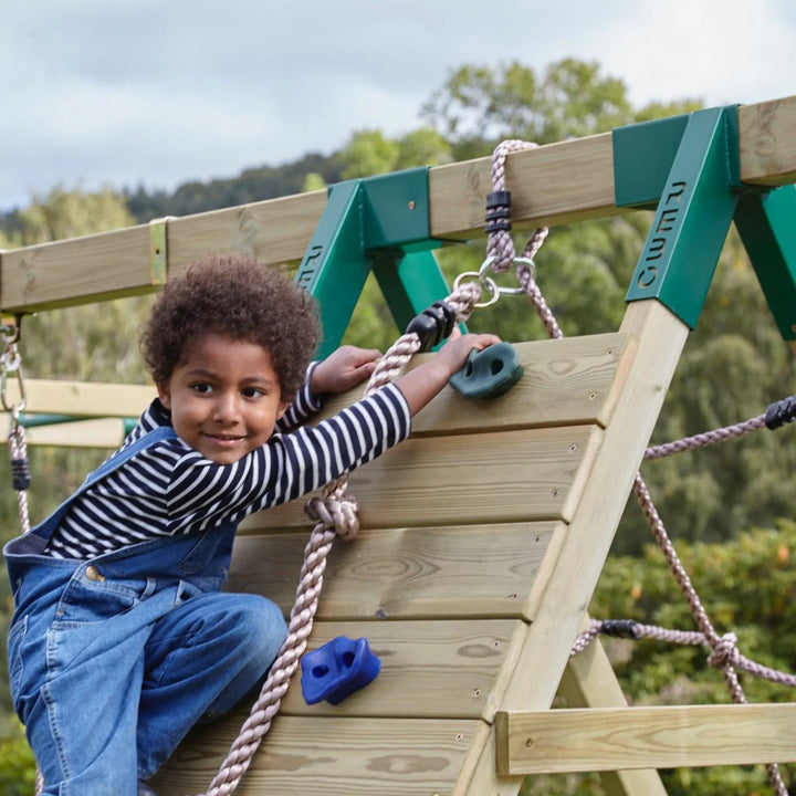 Rebo Climbing Frame Swing Set with Slides and Climbing Wall - Alverstone