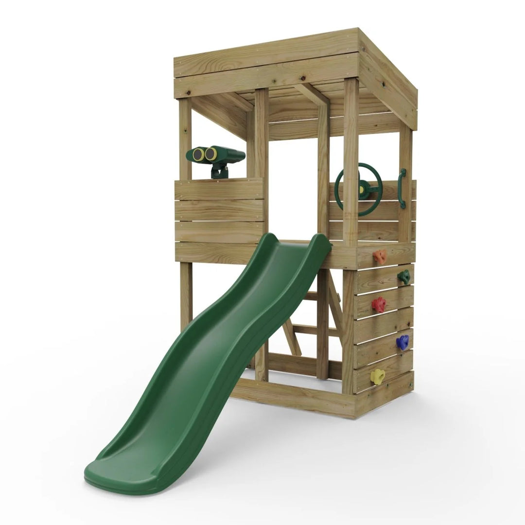 Rebo Lookout Tower Playhouse with Adventure Pack and Slide