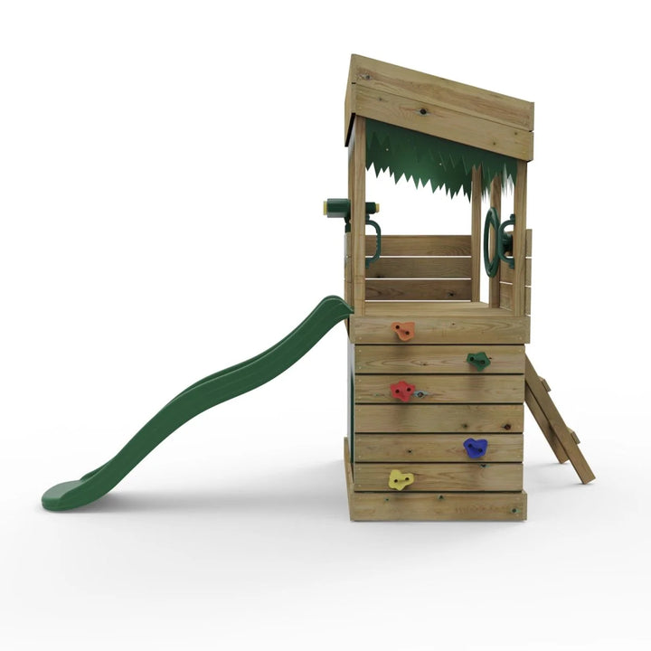 Rebo Lookout Tower Playhouse with Slide - Lookout with Den and Adventure