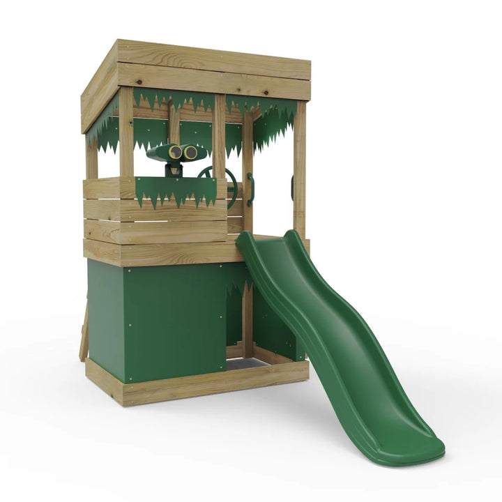 Rebo Lookout Tower Playhouse with Slide - Lookout with Den and Adventure