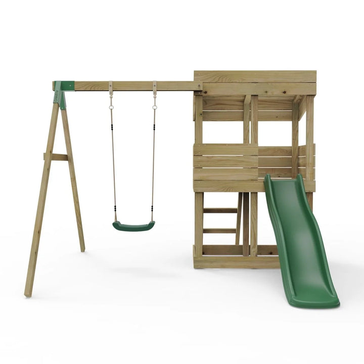 Rebo Lookout Tower Playhouse with Slide and Swing - Arches