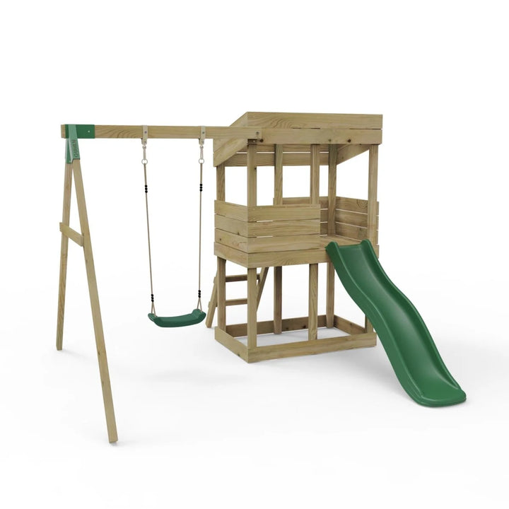 Rebo Lookout Tower Playhouse with Slide and Swing - Arches