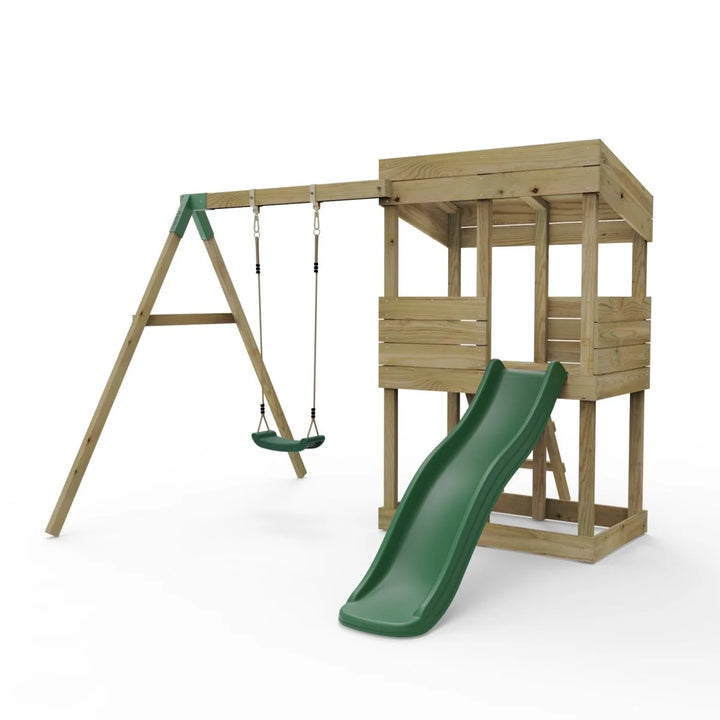 Rebo Lookout Tower Playhouse with Slide and Swing - Arches