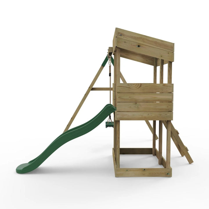 Rebo Lookout Tower Playhouse with Slide and Swing - Arches