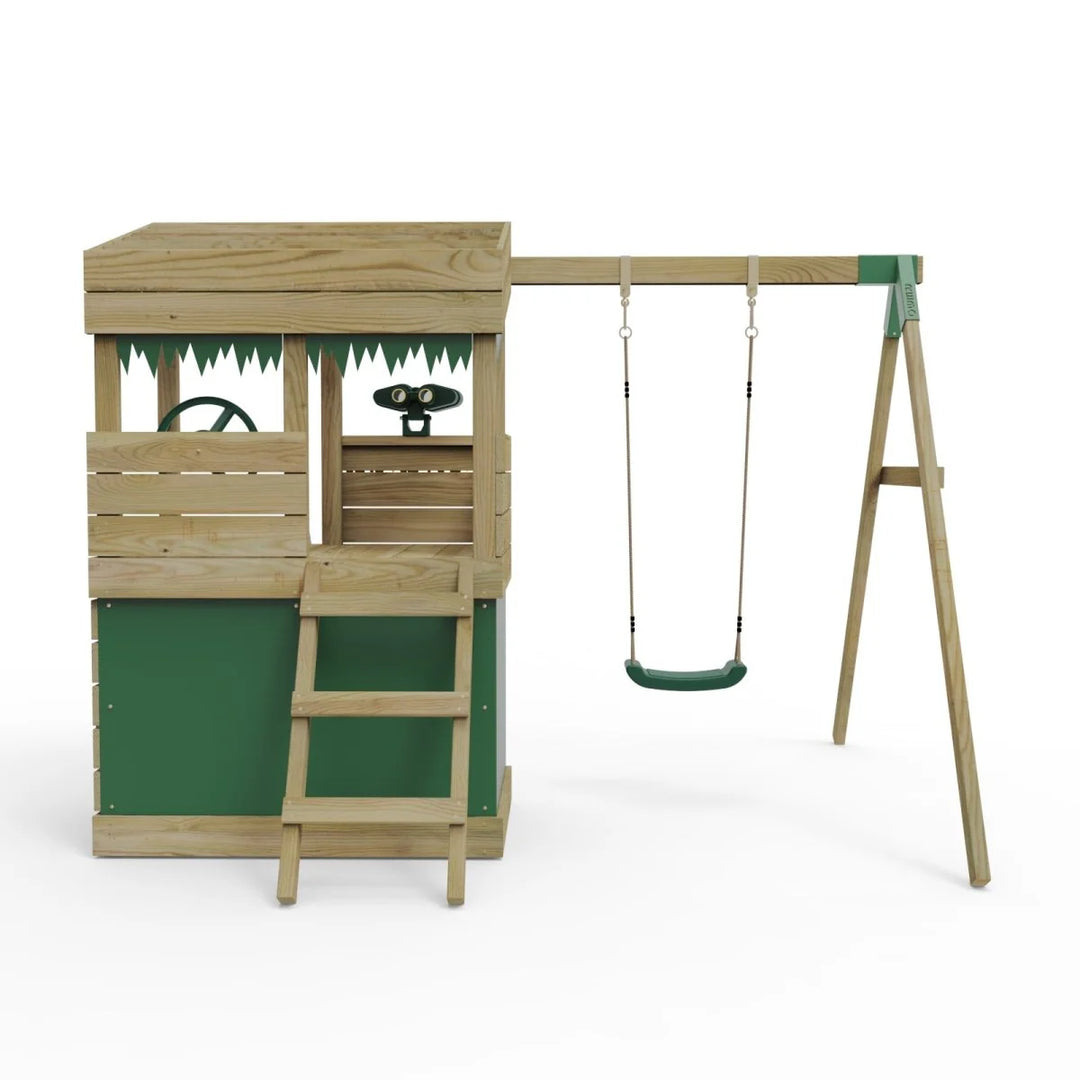Rebo Lookout Tower Playhouse with Slide and Swing - Yellowstone